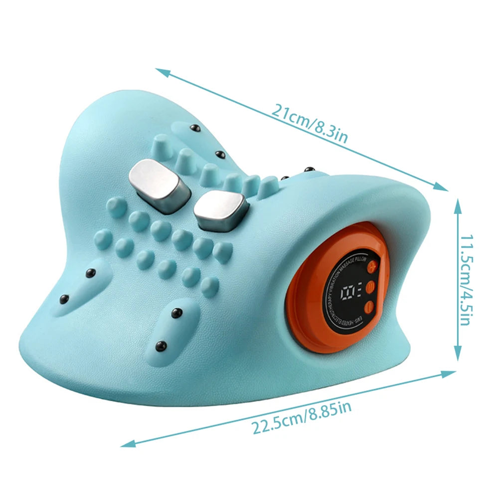 Cervical Massager Pillow with EMS Traction Heating Acupoint