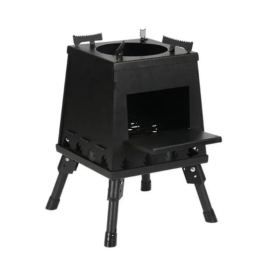 Camping Wood Stove Foldable with Firewood Grill
