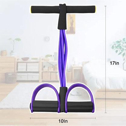 Six-Tube Pedal Resistance Band Fitness Trainer