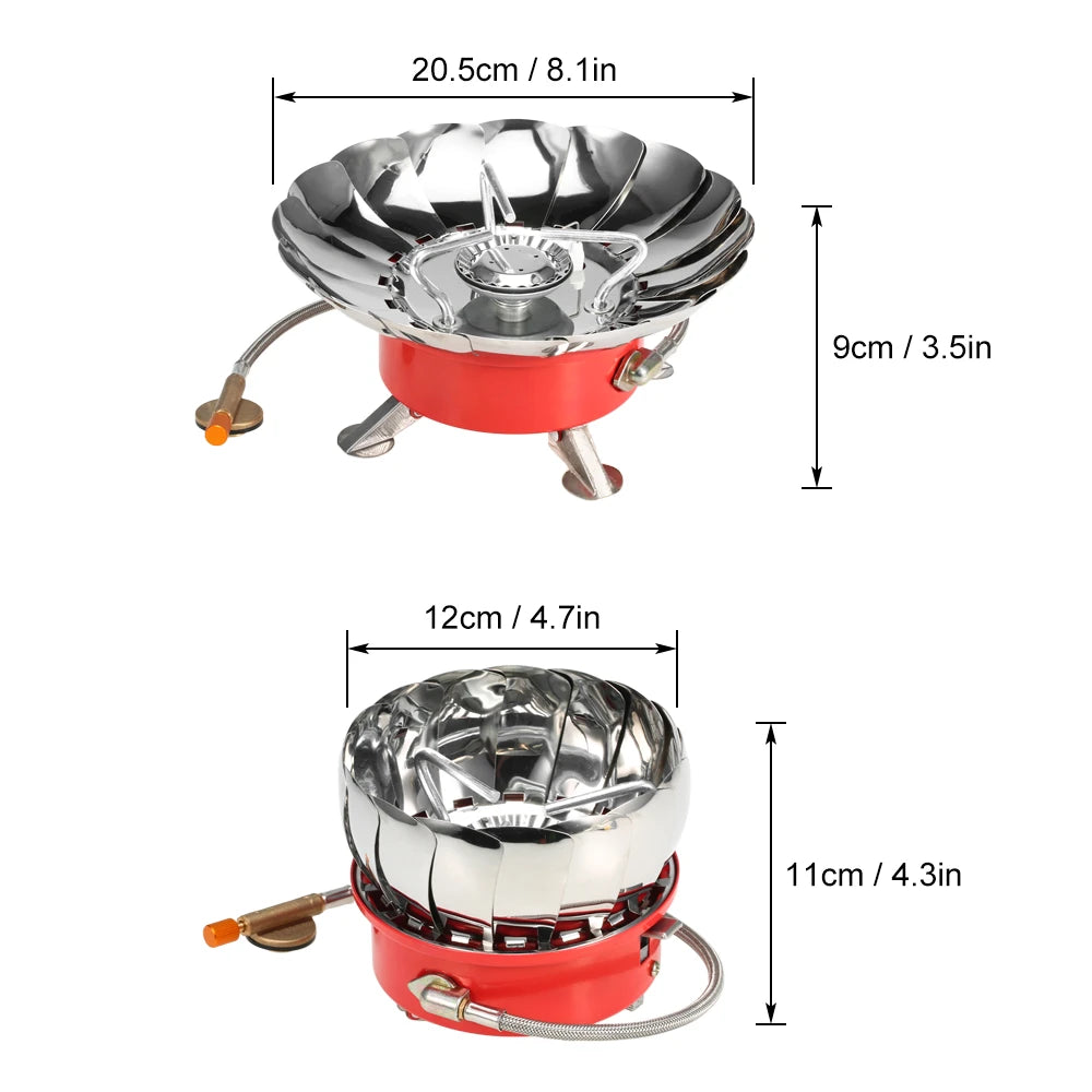 Windproof Piezo Ignition Camping Gas Stove