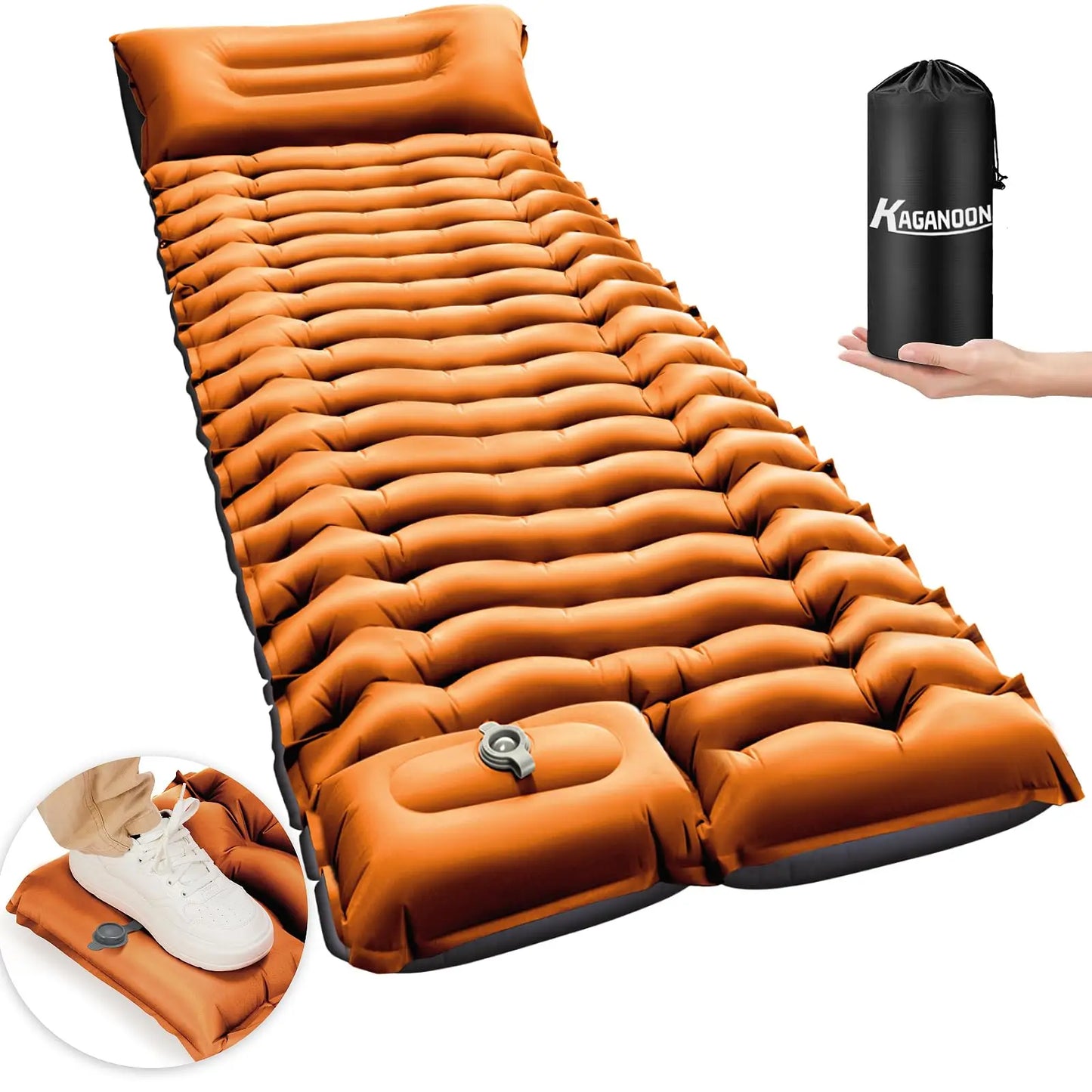 Camping Sleeping Pad with Foot Pump Pillow