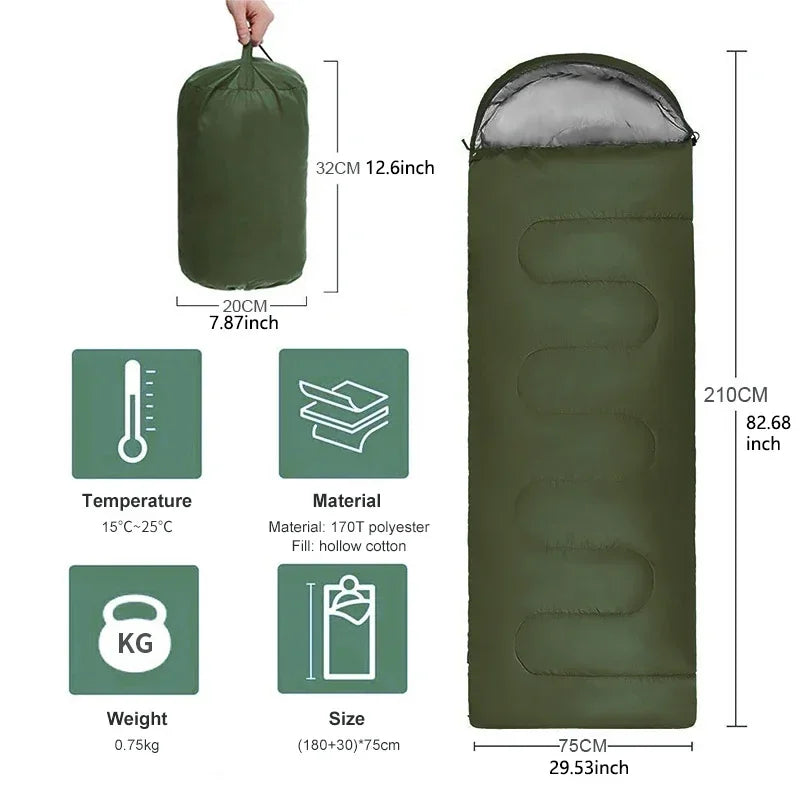 Sleeping Bag Ultralight Waterproof Warm 4 Season Camping