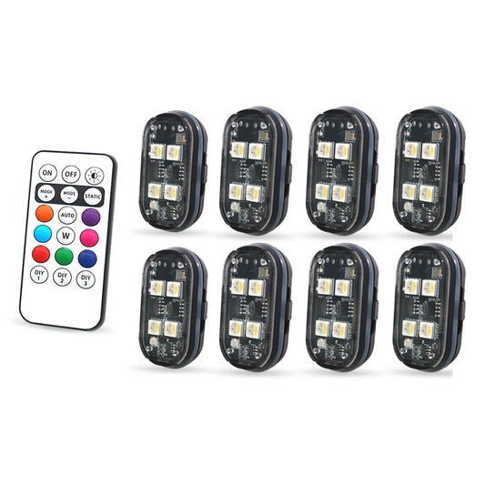 Wireless Strobe Lights with LED RGB Set