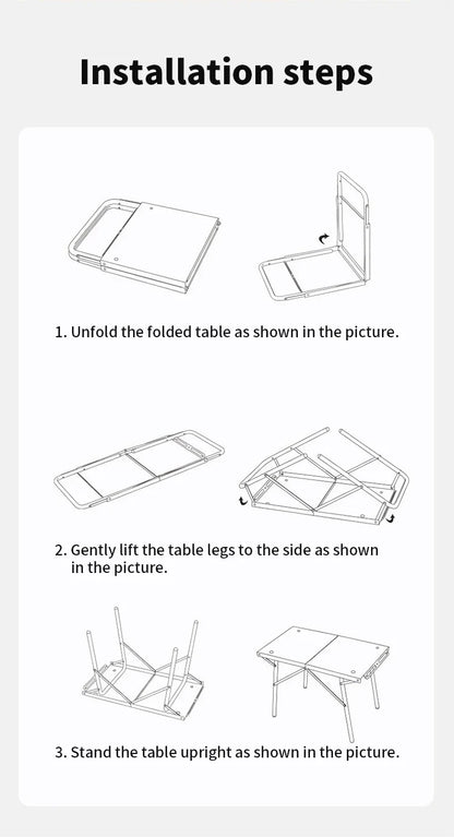 Camping Table with Folding Stainless Heat-Resistant
