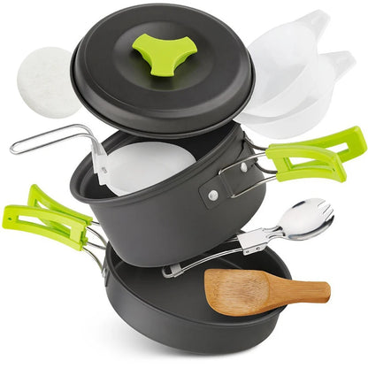 Aluminum Portable Camping Cookware Set