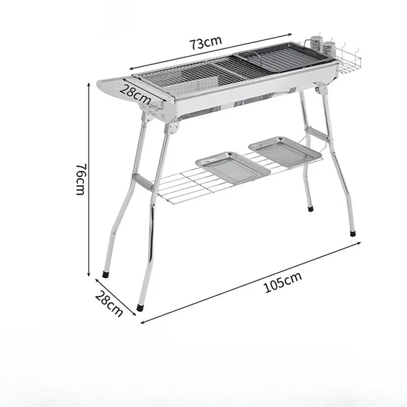 Portable Folding Charcoal Grill