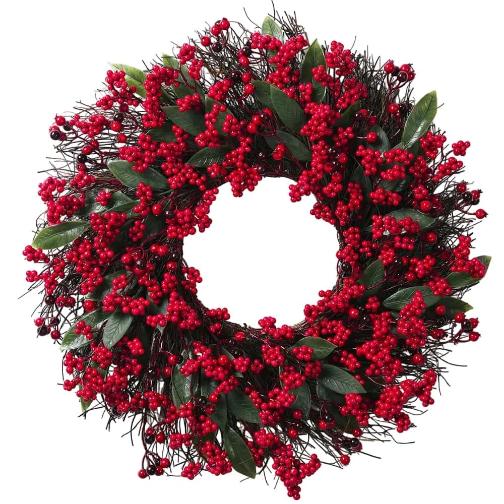 Best Christmas Wreath Front Door Red Berry Pine | Buy Online at Furniture Things Australia