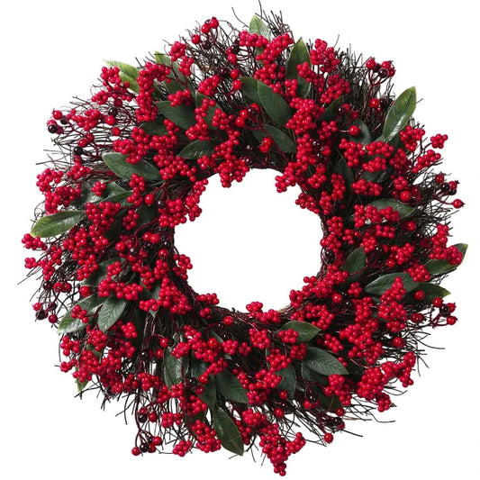 Best Christmas Wreath Front Door Red Berry Pine | Buy Online at Furniture Things Australia