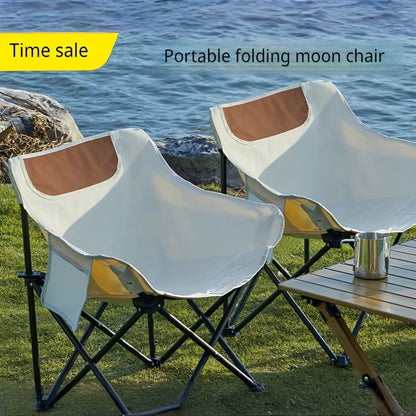 Portable Camping Moon Chair with Back Support