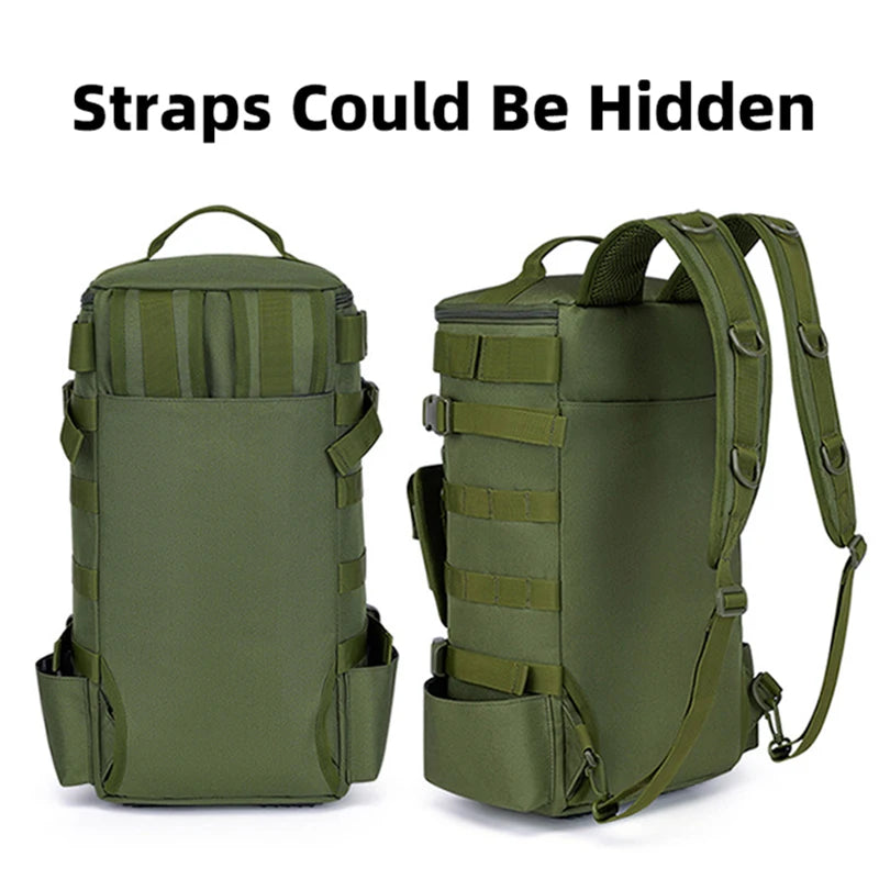 Fishing Backpack Tactical Molle Rod Holder Storage Bag