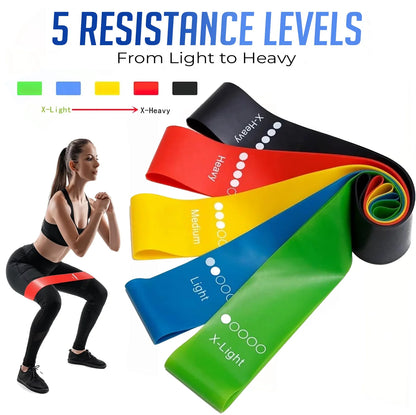 5-Level Resistance Workout Bands Set