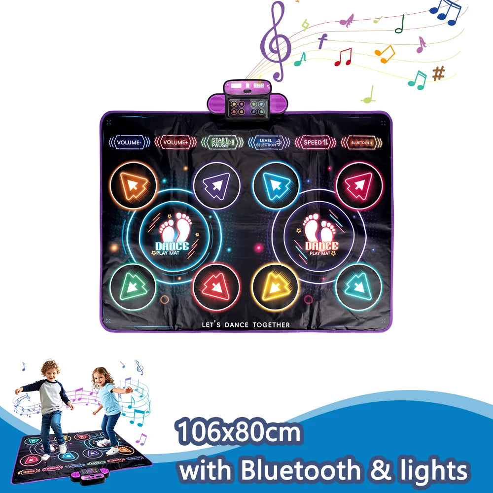 Kids Electronic Dance Mat Dancing Blanket Double Players Mode with 9 Levels Kid Floor Music Blanket Educational Toys Kids Gifts
