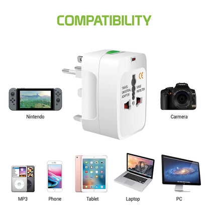 Universal Plug Travel Adapter  with USB Type C Ports