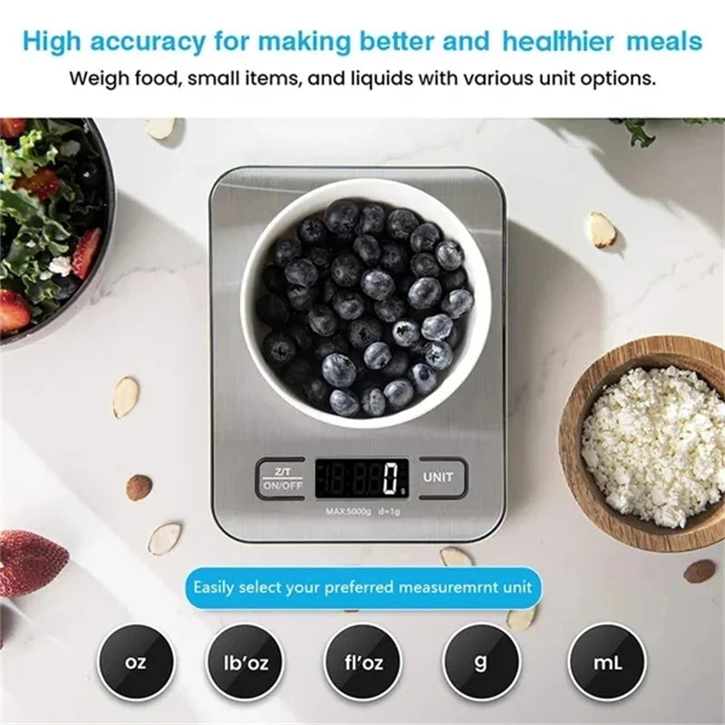Kitchen Scale with Digital Portable USB Charging