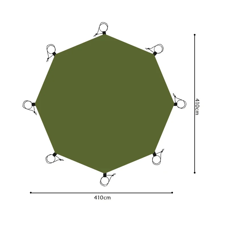 Camping Groundsheet with Large Waterproof Octagonal