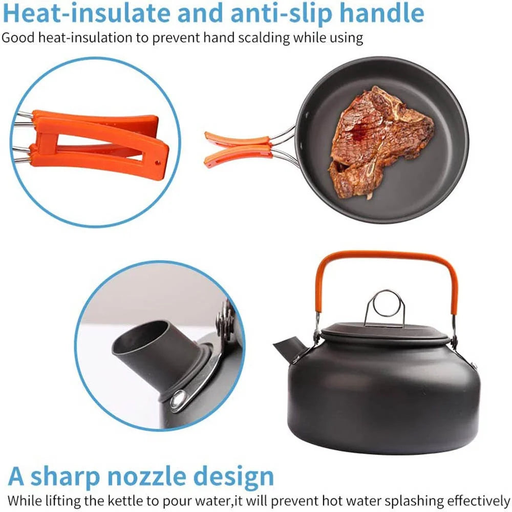 Camping Cookware Set Lightweight Non Stick