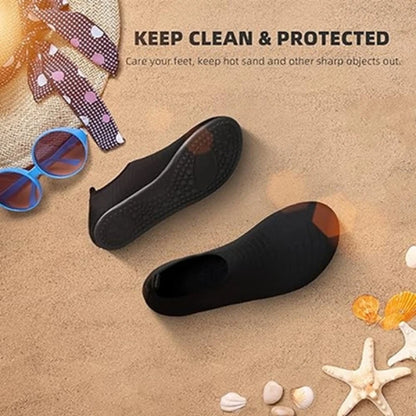 Swimming Black Shoes Quick-Dry Anti-Slip Unisex (Shoe Size: 40-41)