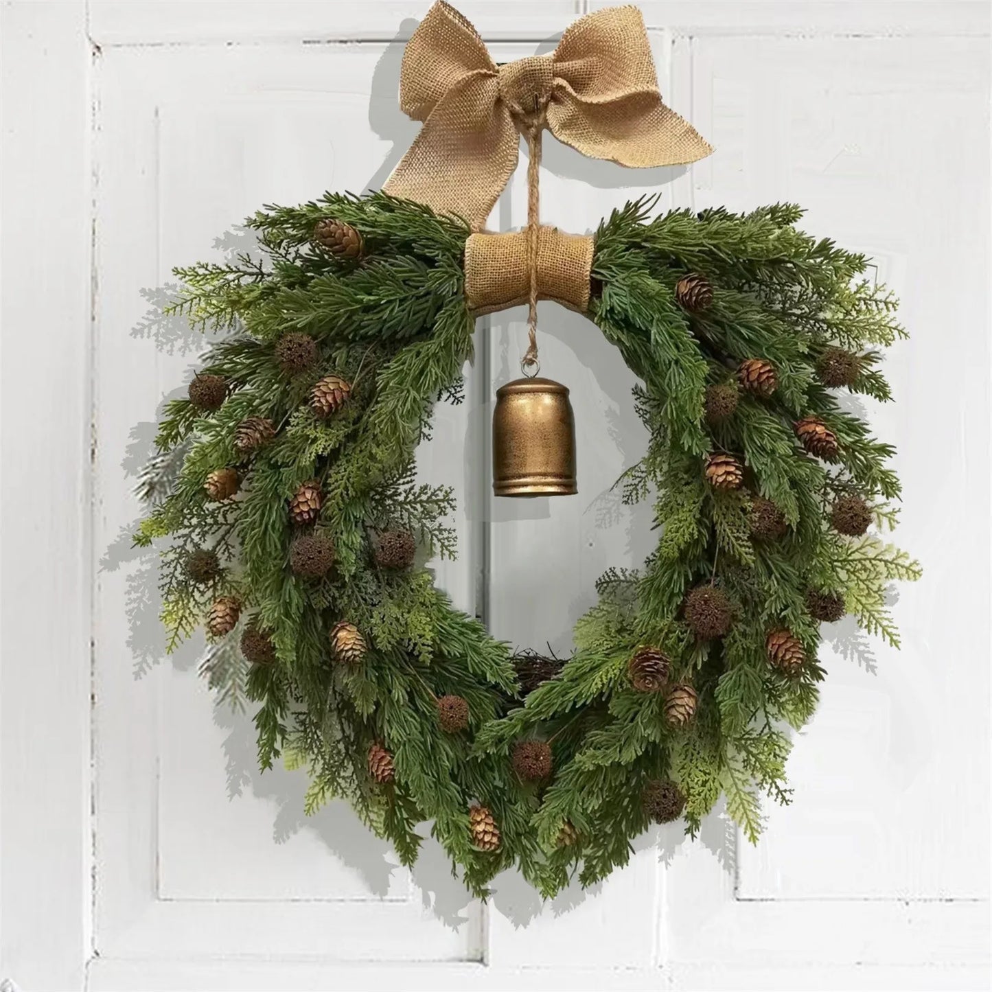 Christmas Wreath Bells Garland Holiday Decoration