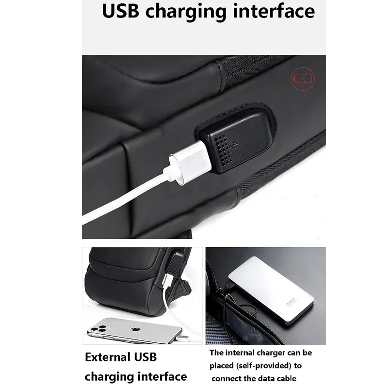 Shoulder Bag Anti-Theft USB Travel Crossbody