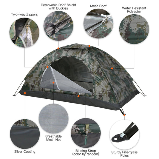 Camping Tent Ultralight with Single UPF30+