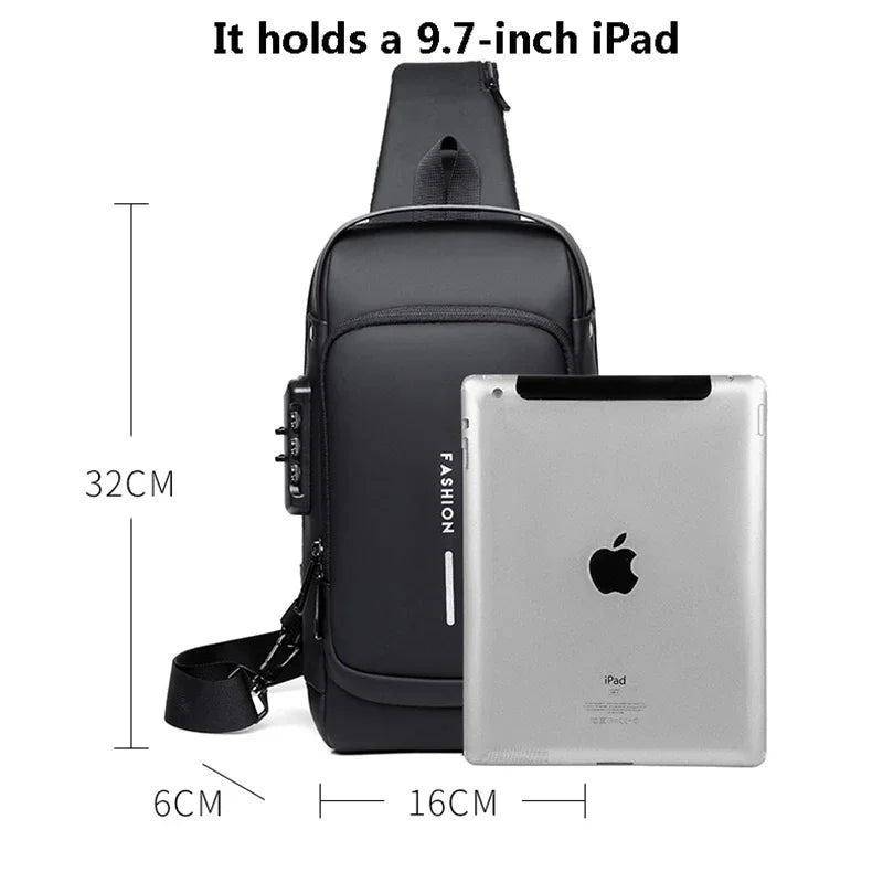 Shoulder Bag Anti-Theft USB Travel Crossbody