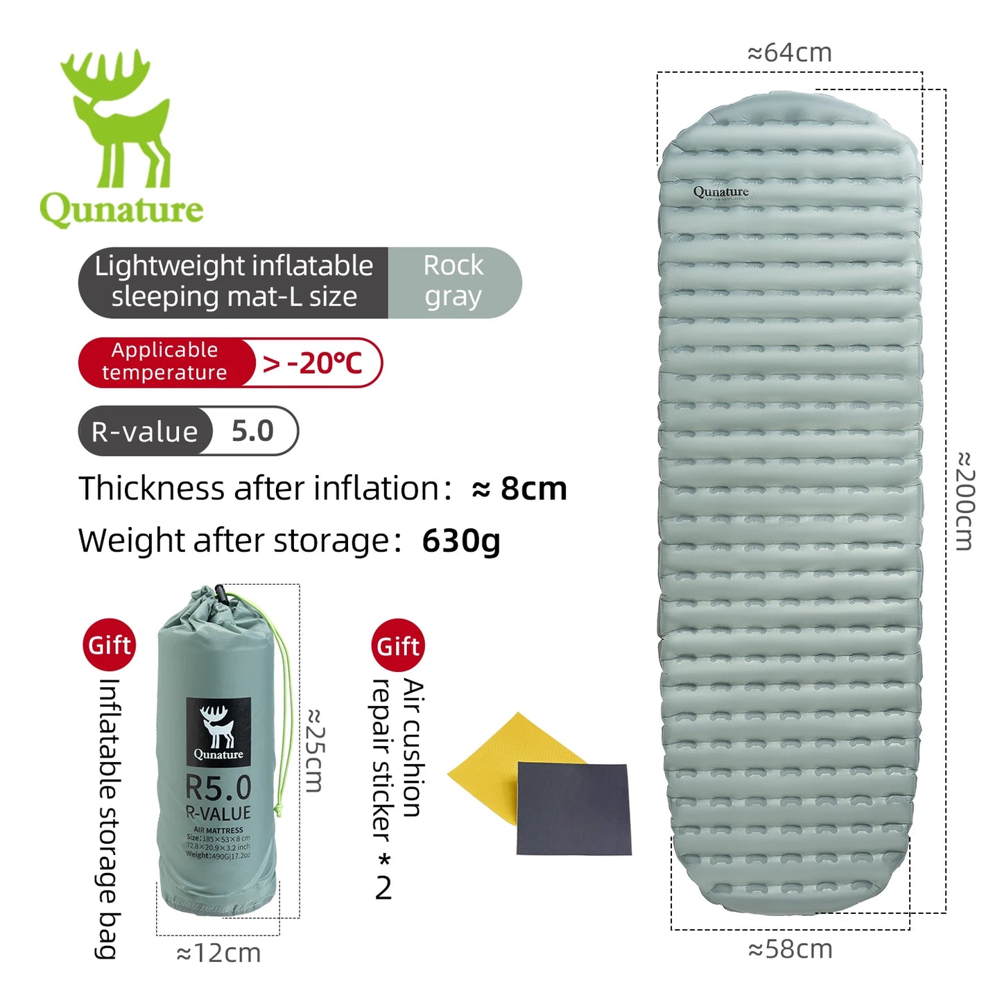 Ultralight Inflatable Sleeping Pad with Waterproof for Camping