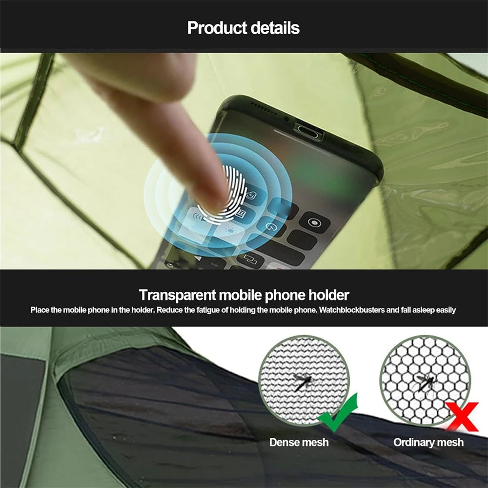 Camping Tent Foldable Automatic Single Mesh Canopy