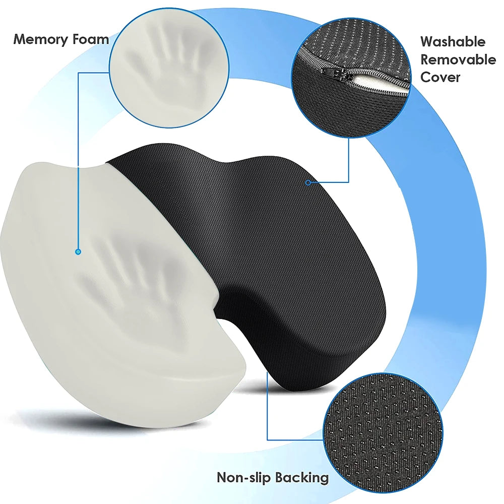 Seat Cushion Memory Foam Ergonomic Office Car Support