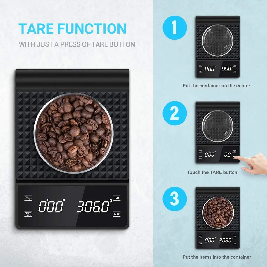 Digital Kitchen Scale with High Precision Coffee Timer