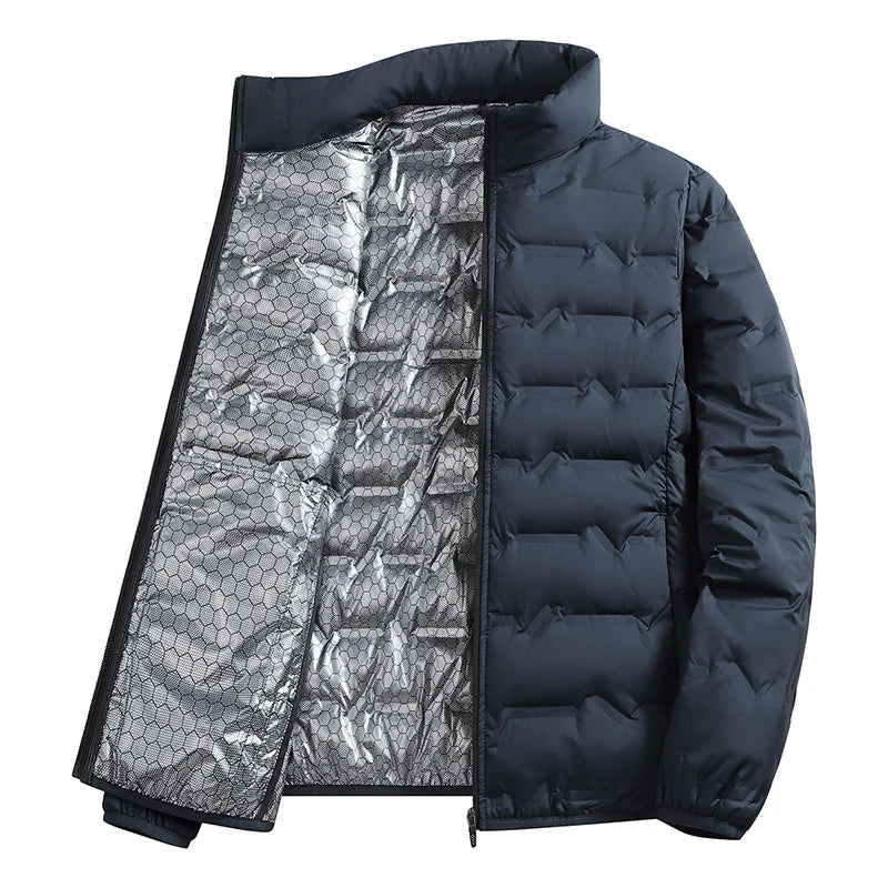 Men's Fleece-Lined with Collar Coat for Winter