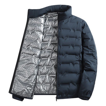 Men's Fleece-Lined with Collar Coat for Winter