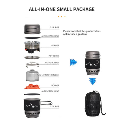 Camping Cooking Set Stove System