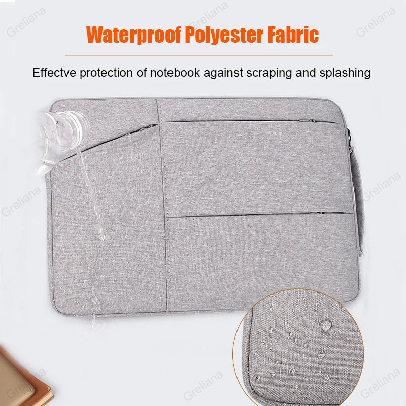 Laptop Bag Waterproof Portable 14-Inch Notebook Briefcase