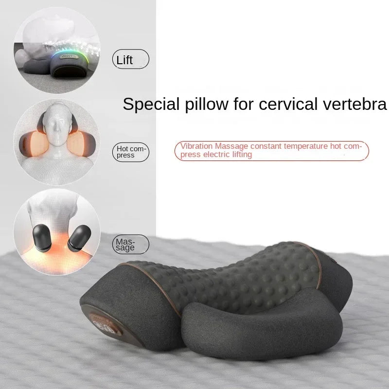 Neck Massager Pillow with Electric Heating Cervical Stretch