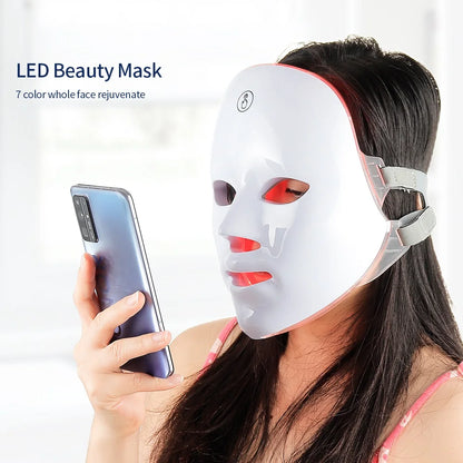 LED Face Mask with 7-Color Photon Skin Rejuvenation
