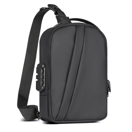 Men Anti-Theft Sling Bag with Waterproof USB Crossbody