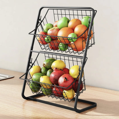 Storage Basket Metal Wire Removable Kitchen Organizer