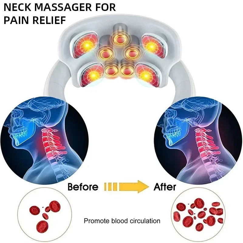 Neck Back Massager with Smart Heating Shoulder Device