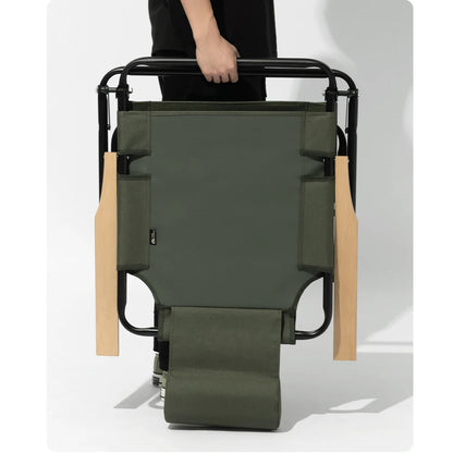 Camping Chair Folding with Recliner Adjustable Armrest