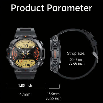 Smart Watch Men Bluetooth Heart Rate Fitness Tracker