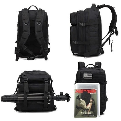 Tactical Backpack with 50L Waterproof Nylon
