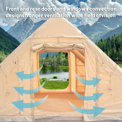 Outdoor Camping Tent with Inflatable Four Season Cabin
