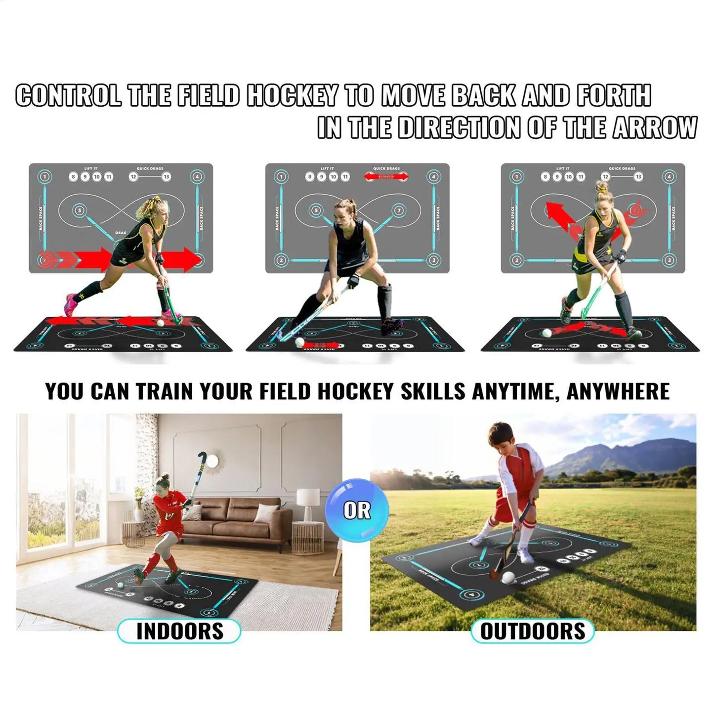 Hockey & Soccer Training Dribbling Pad