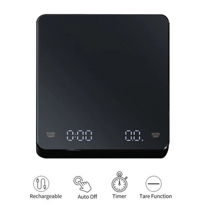 Coffee Scale Digital Precision Timer LED USB Rechargeable