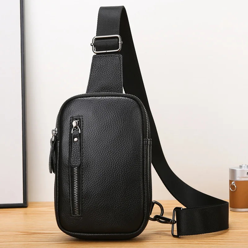 Chest Bag Genuine with Cowhide Leather Small