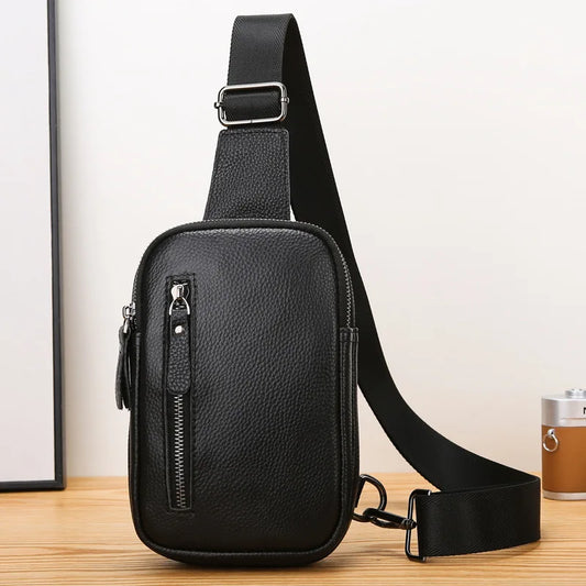 Chest Bag Genuine with Cowhide Leather Small