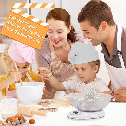 Digital Kitchen Scale with LED Portable Measuring Weight