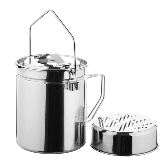 Camping Steamer Pot with Stainless Steel Lockable Lid 1.2L