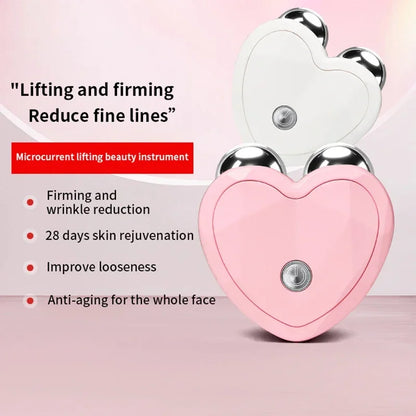 Microcurrent Face Lifting Roller with EMS Mini Beauty Device