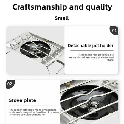 Folding Stainless Steel Gas Burner 8000W